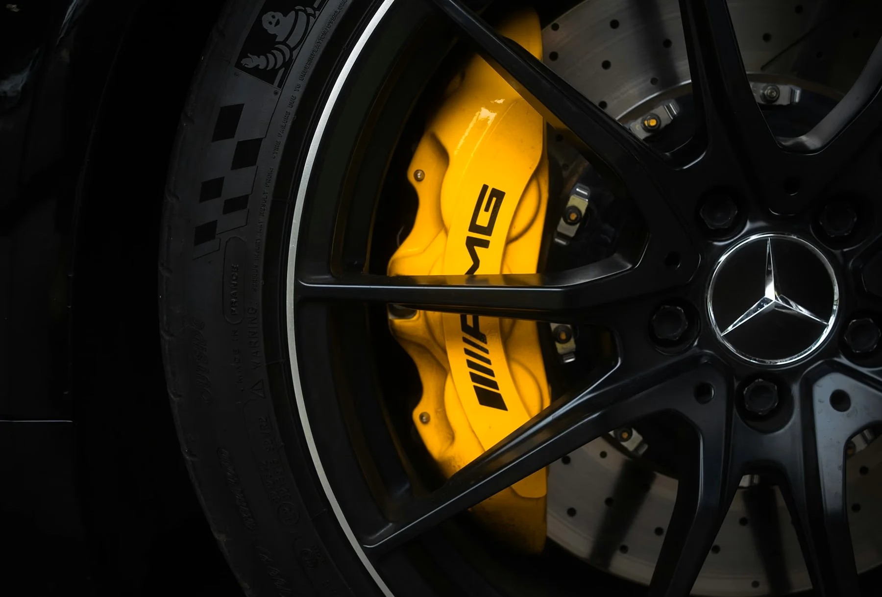 Mercedes-AMG wheel and brake assembly at Multi Tech Auto